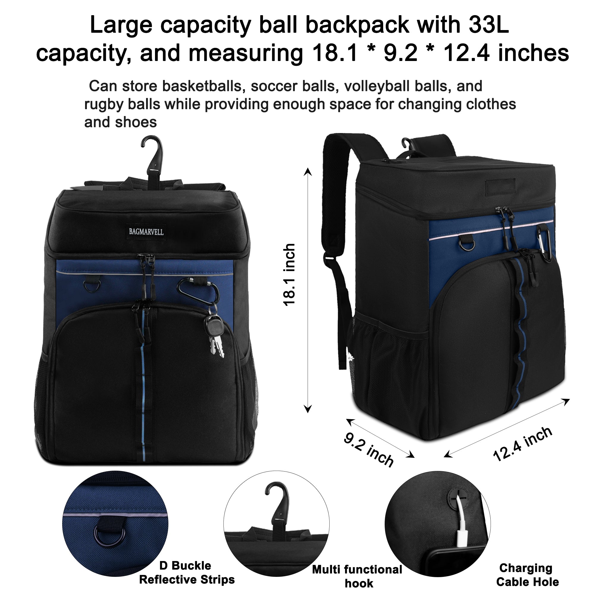 Multifunctional Basketball Backpack