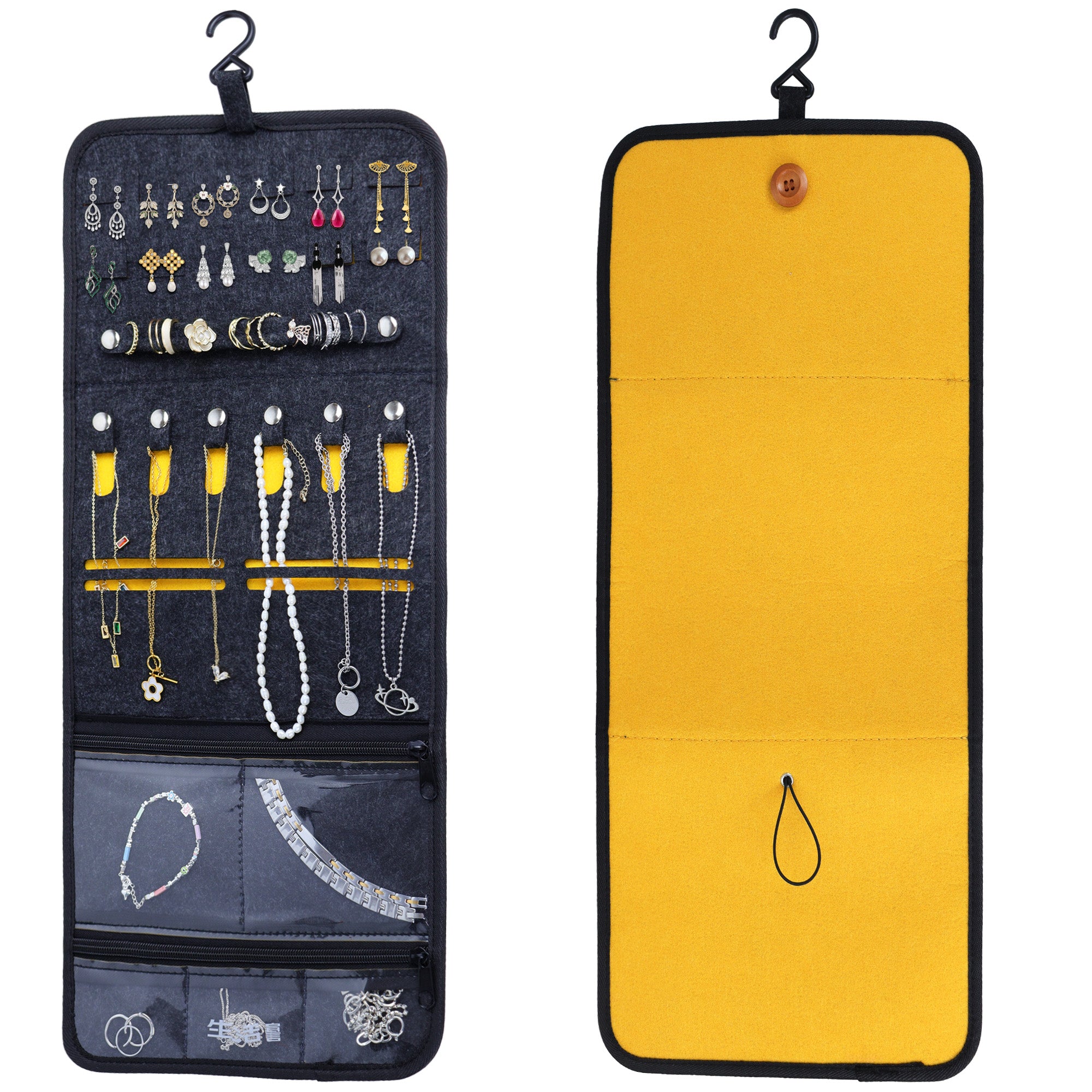 Jewelry Organizer Hanging Bag with Hooks