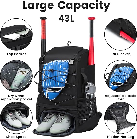 Backpack for Baseball & Softball