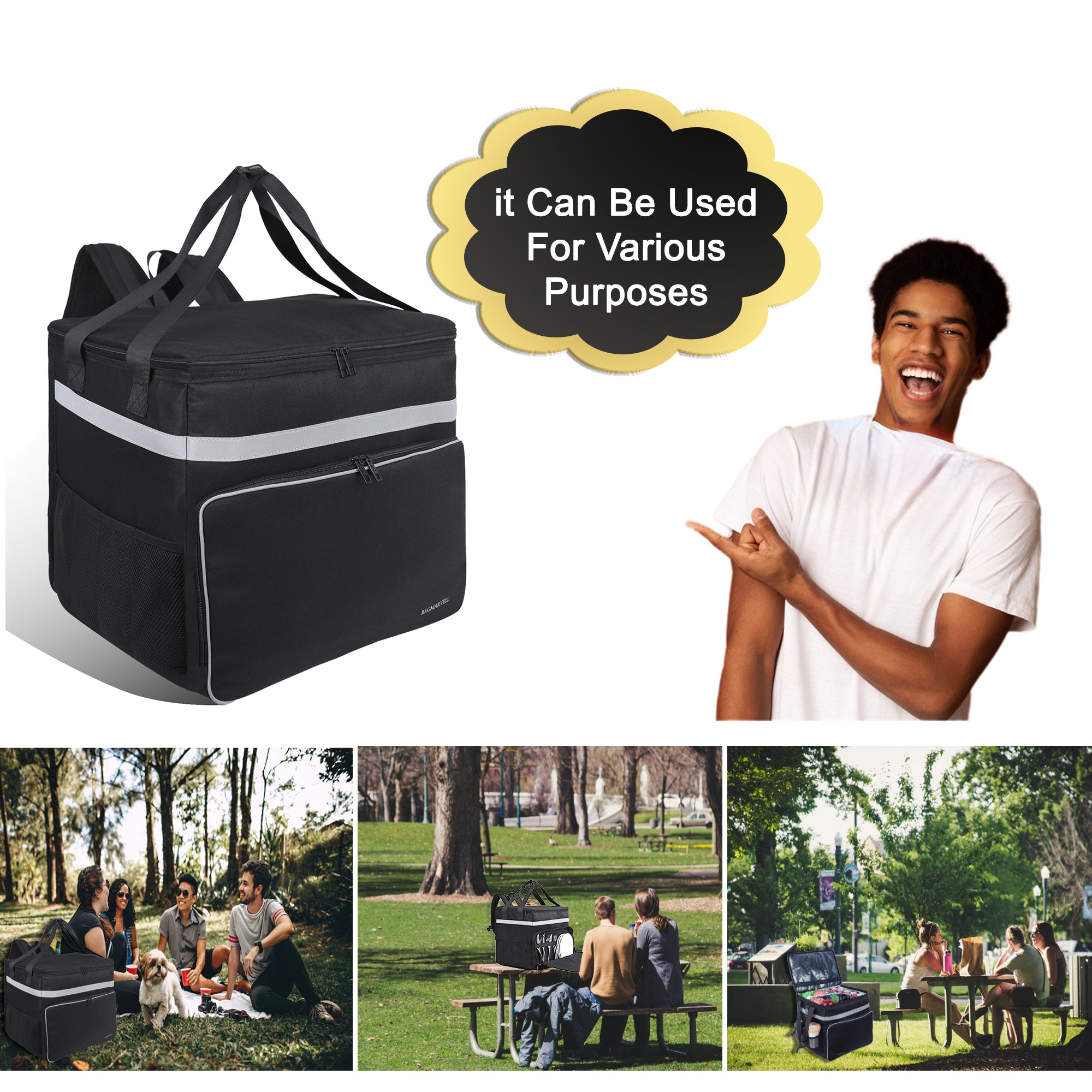 BAGMARVELL Food Delivery Backpack