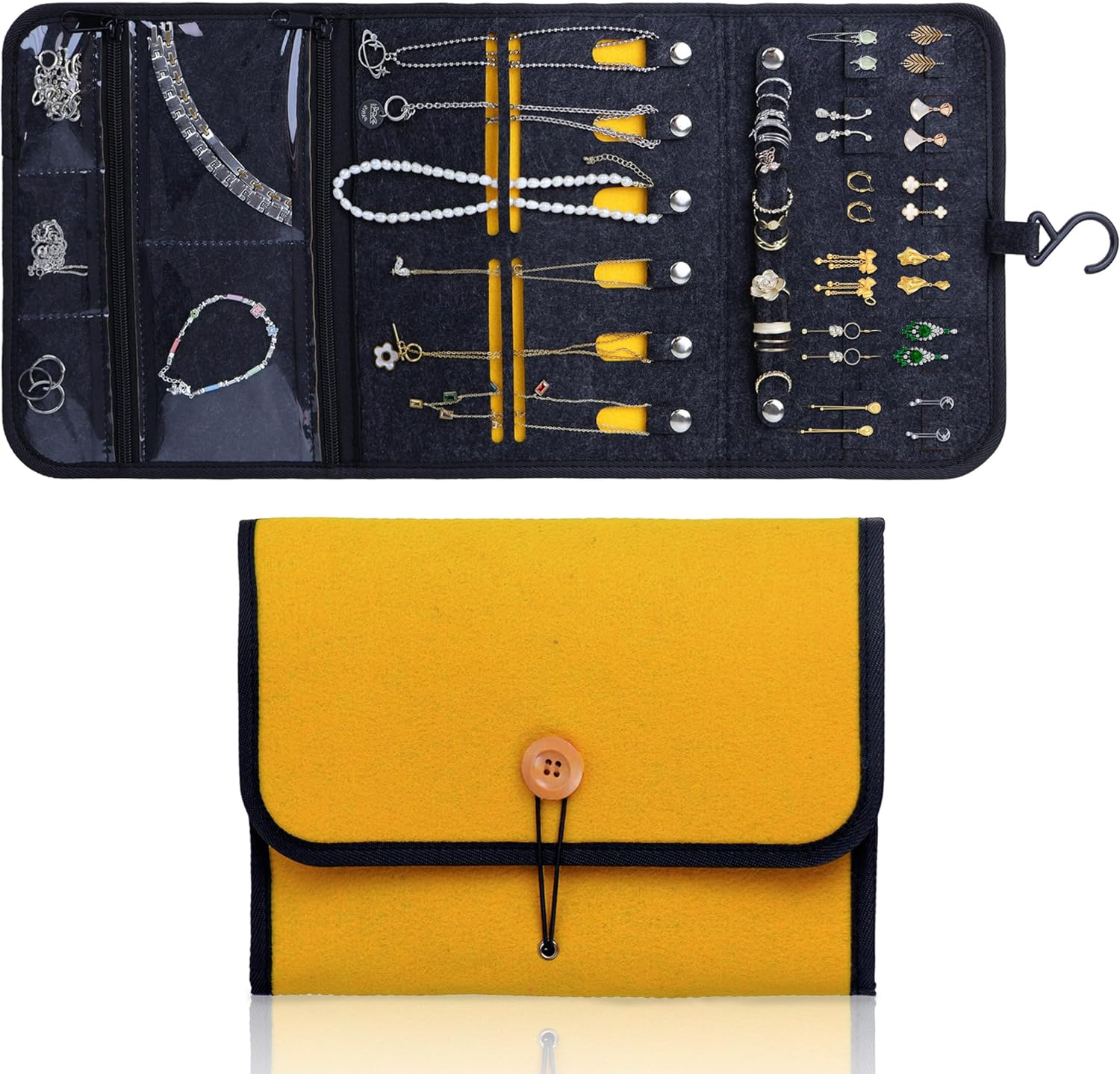 Jewelry Organizer Hanging Bag with Hooks