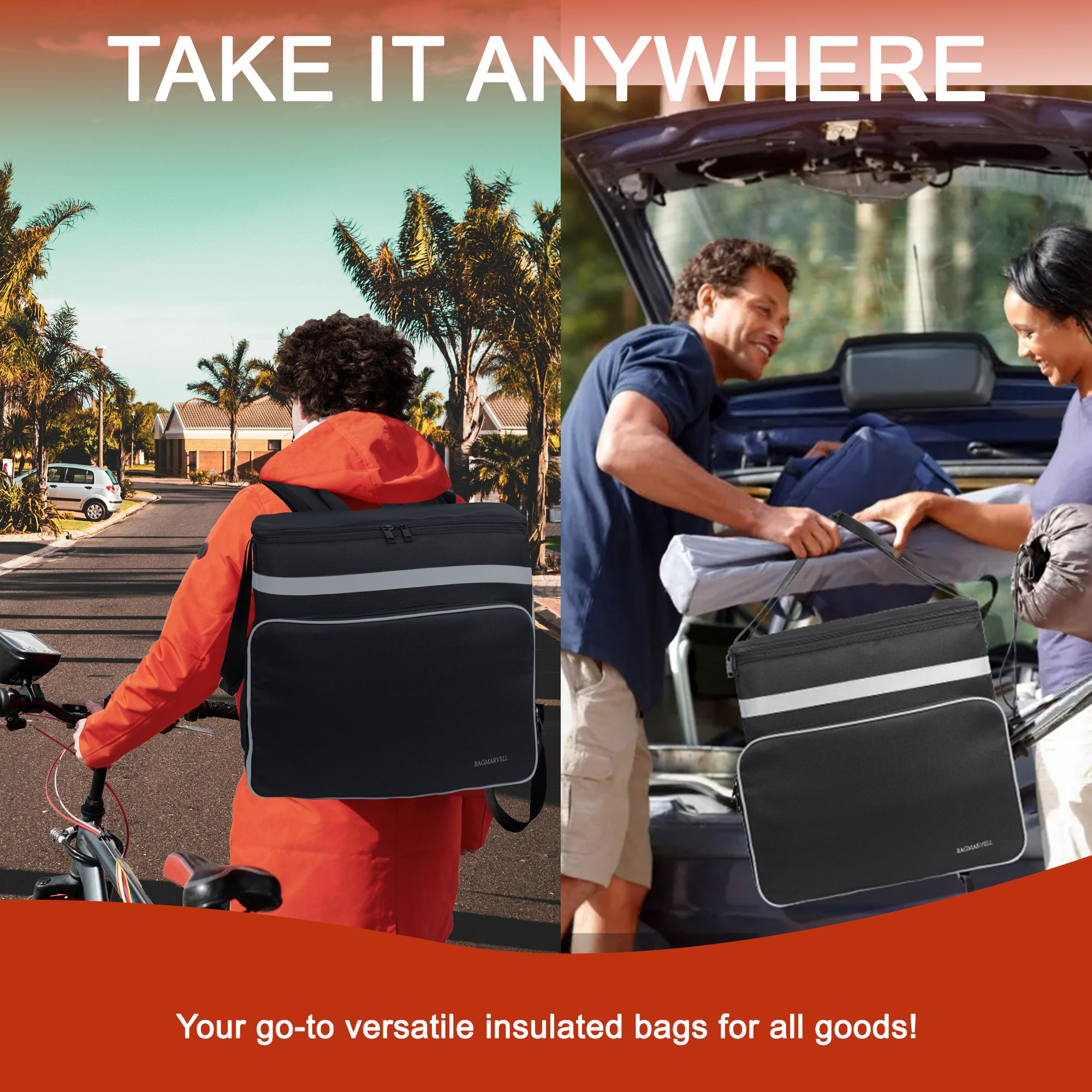 BAGMARVELL Food Delivery Backpack