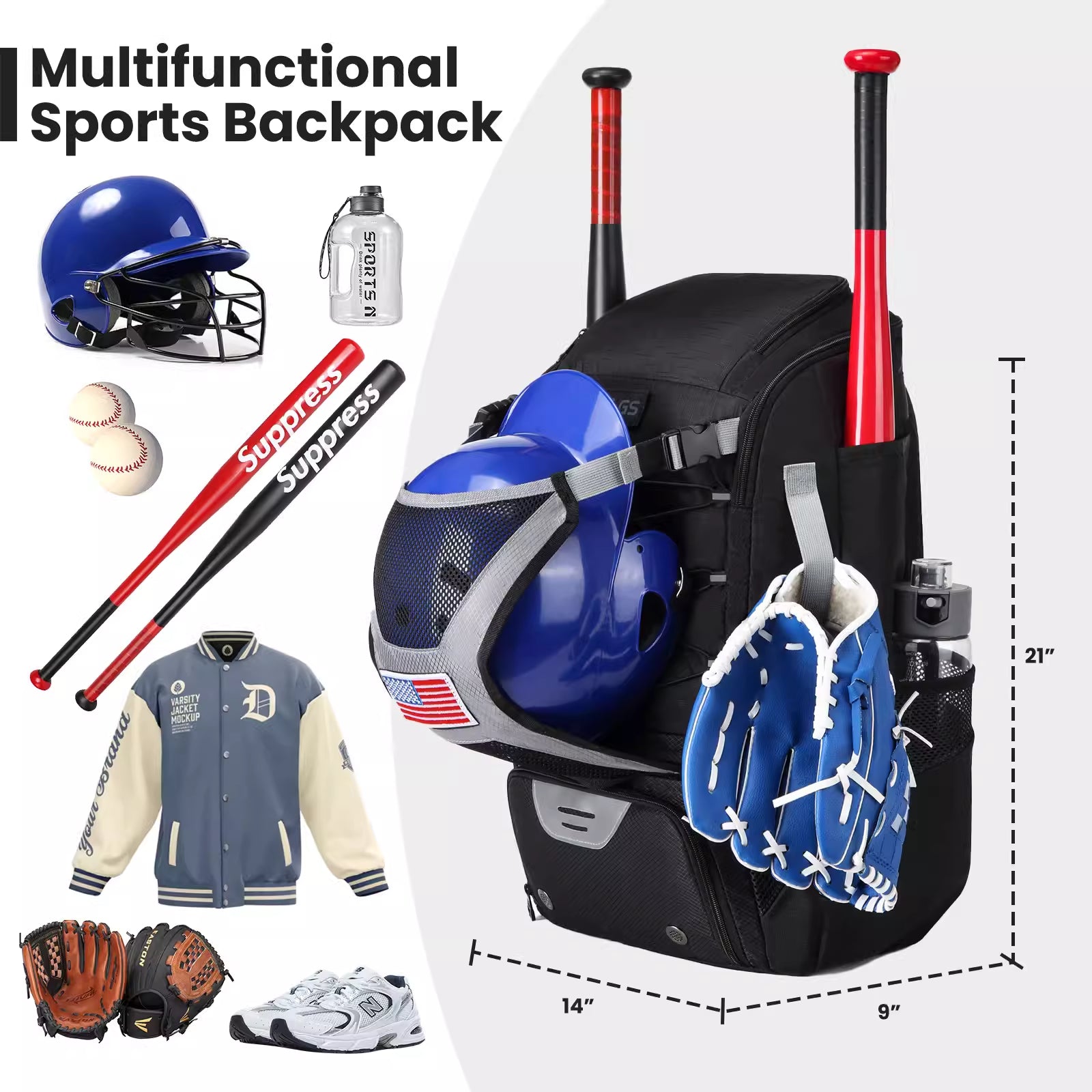 Backpack for Baseball & Softball